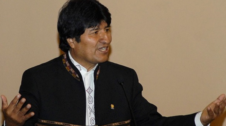 El presidente Evo Morales en Palacio (archivo).