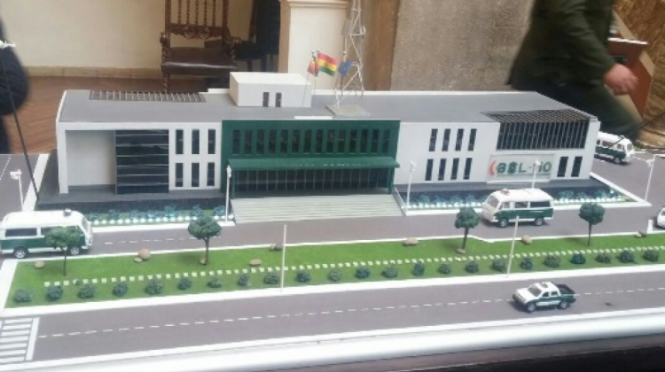 Maqueta del futuro edificio que albergará al "Comando de seguridad ciudadana". Foto: ANF