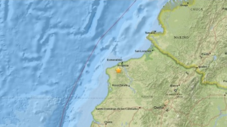 Sismo de magnitud 5,8 en Ecuador.