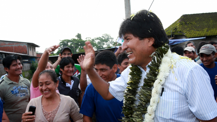 El MAS busca la repostulación del presidente Evo Morales para las elecciones de 2019. Foto: ABI