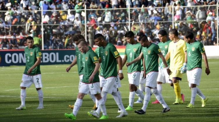 Jugadores de la selección boliviana.   Foto: ABI