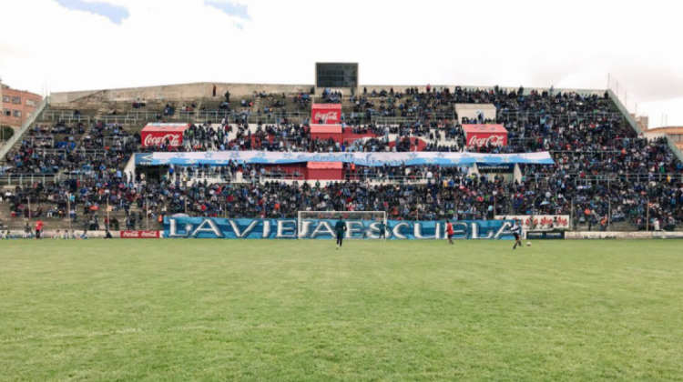 La única tribuna que podrá usarse en el estadio Libertador Simón Bolívar.  Foto: @Bolivar_oficial