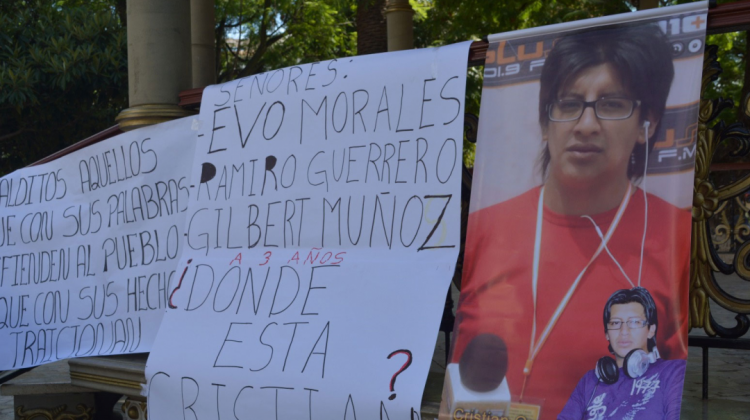 La protesta de la familia Mariscal en Tarija.