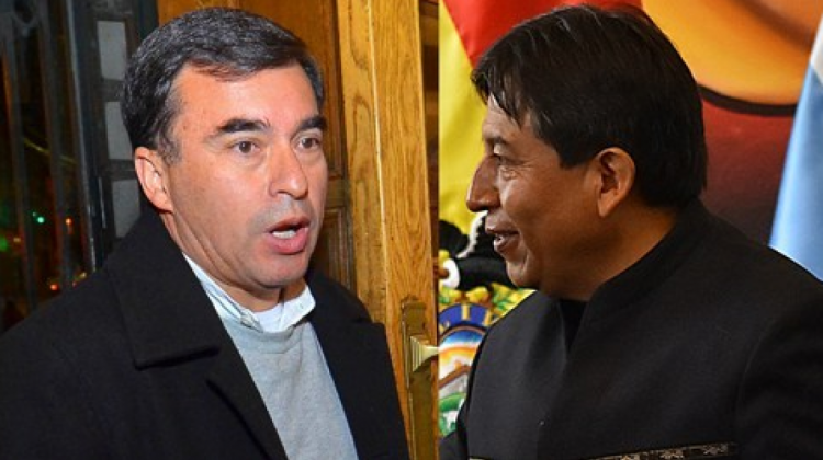 MInistros salientes del gabinete del presidente Evo Morales.