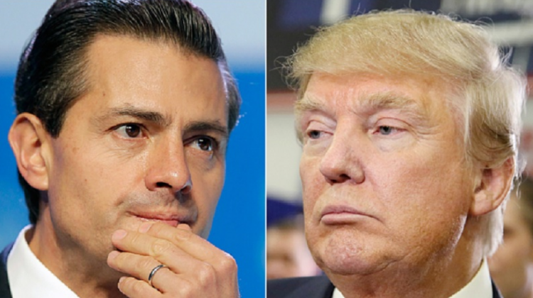 Enrique Peña Nieto (izq.) y Donald Trump.
