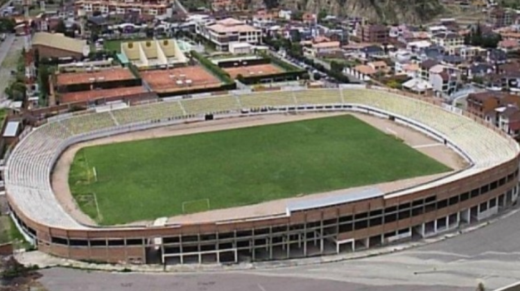 El estadio Rafael Mendoza Castellón ubicado en la zona paceña de Achumani.