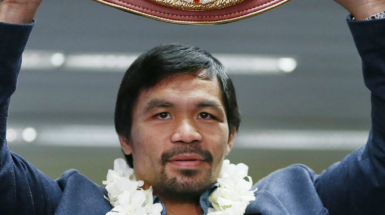 El boxeador filipino, Manny  Pacquiao.