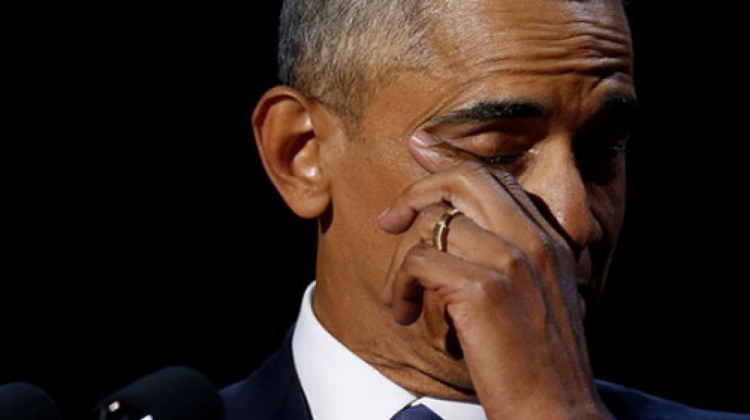 La emoción de Barack Obama.