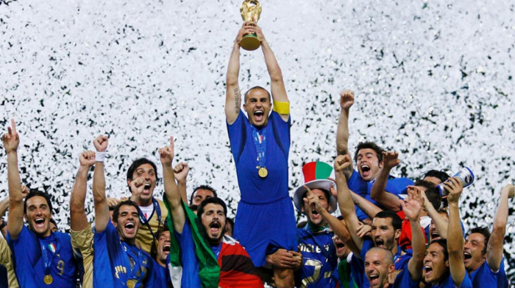 La selección de Italia resultó vencedora del Mundial de 2006.
