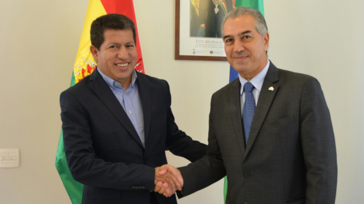 Luis Sánchez, ministro de Hidrocarburos de Bolivia (izquierda) y Rudel Espíndola Trindade, presidente de MSGAS.