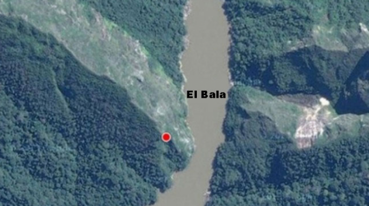 El proyecto hidroeléctrico El Bala está localizado sobre el río Beni.