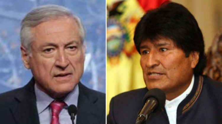 Heraldo Muñoz y Evo Morales.
