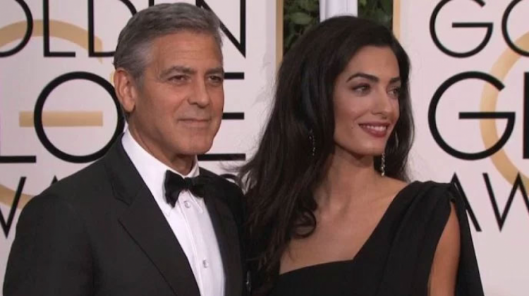 George y Amal Clooney. Foto: CNN.