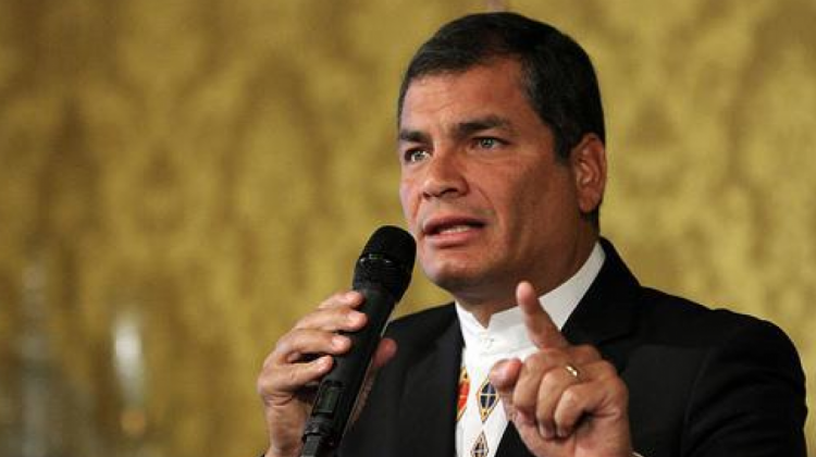 El presidente de Ecuador, Rafael Correa.    Foto: telenoticias.com.do