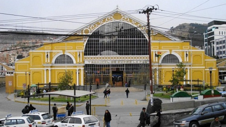 Terminal de buses de La Paz. Foto: La Prensa