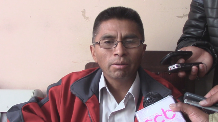 Secretario de Relaciones de la Federación Departamental de Fabriles de La Paz, René Ticona.