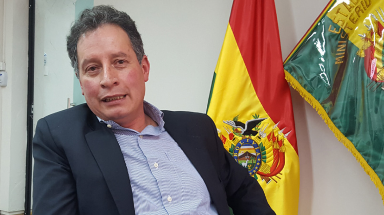 Cesar Navarro, ministro de Minería y Metalurgia. Foto: ANF
