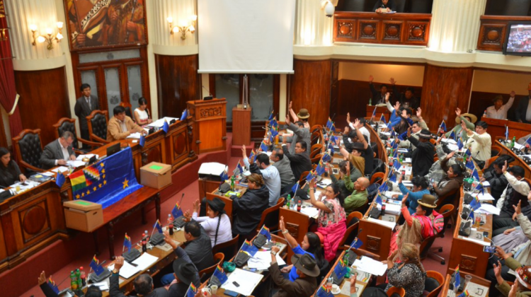 Sesión de la Asamblea Legislativa Plurinacional. Foto: Senado