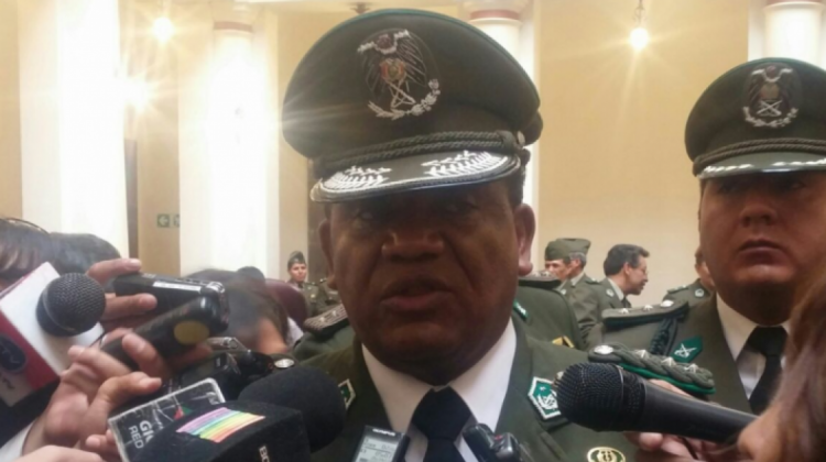 El Comandante de la Policía Boliviana, Abel de la Barra. Foto: archivo/ANF