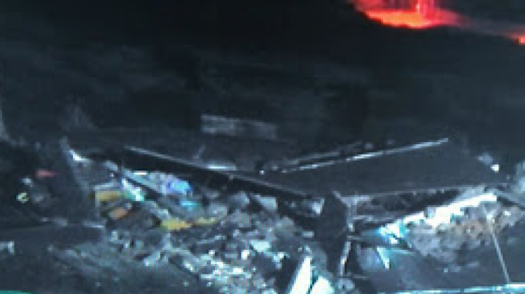 Una de las viviendas destruidas. Captura de pantalla: Red Uno.