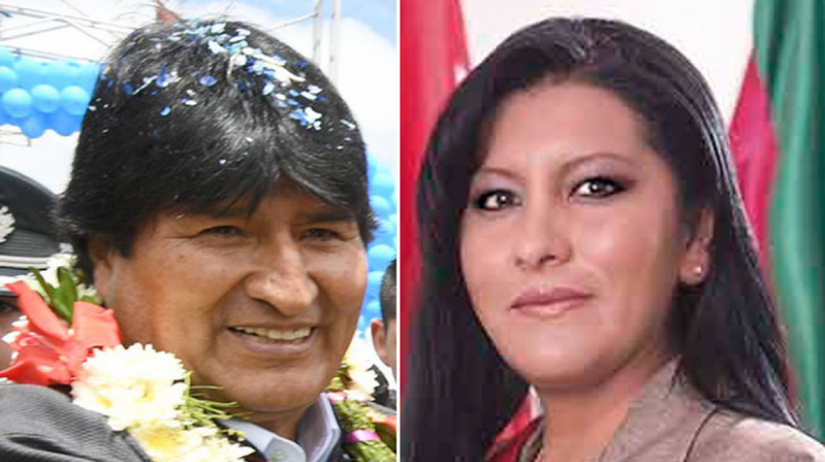 Evo Morales y Soledad Chapetón.