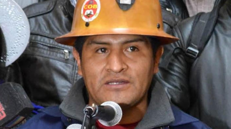 Secretario ejecutivo de la Central Obrera Boliviana (COB), Guido Mitma . Foto: Los Tiempos