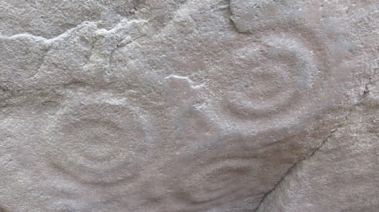 Detalle de un petroglifo emplazado  en Cachuela Esperanza, Beni. Foto. Agencia Sinaí Tours.