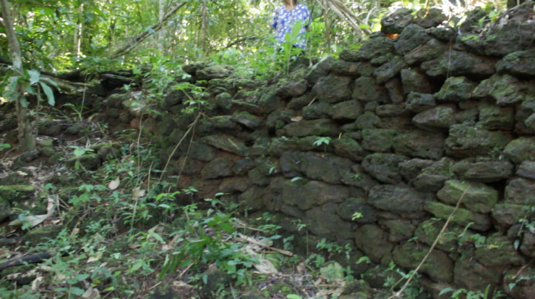 Restos de la muralla de la Fortaleza Victoria en la comunidad Las Piedras en Pando. Foto. ANF.