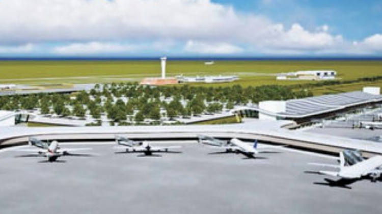 Una imagen 3D del aeropuerto intercontinental de Viru Viru HUB.
