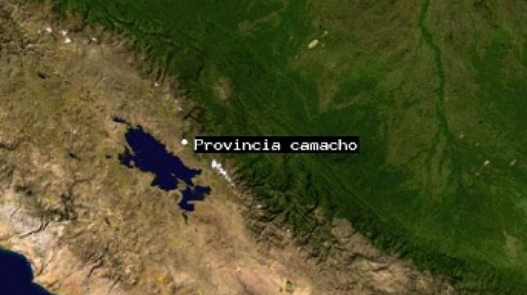 La provincia Camacho en el departamento de La Paz.