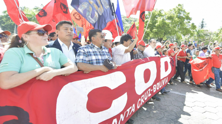 COD Santa Cruz advierte que defensa del proceso de cambio ser