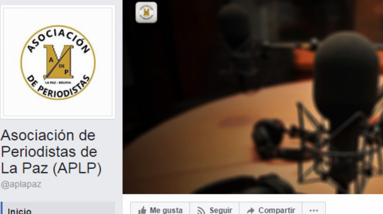 La Asociación de Periodista de La Paz. Foto:ANF