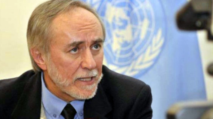 Representante de la Oficina en Bolivia del Alto Comisionado de la Naciones Unidas para los Derechos Humanos, Dennis Racicot.