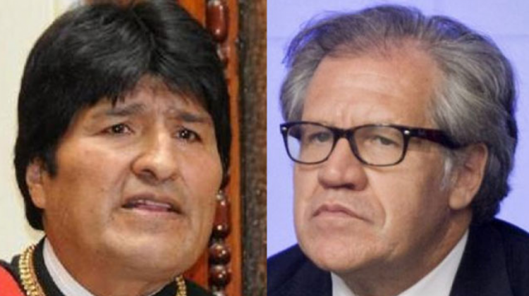 Evo Morales y Luis Almagro.