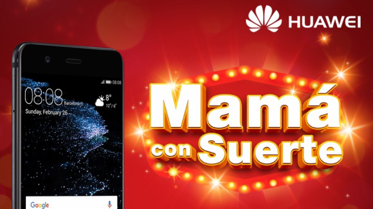 El afiche de la promoción que ofrece Huawei por el Día de la Madre.