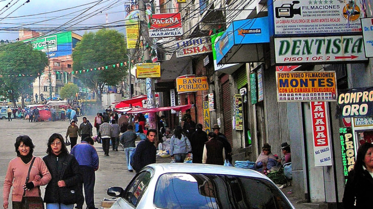 Una calle de la ciudad de La Paz. Foto: César Catalán
