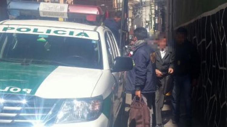 El acusado fue conducido a celdas de la FELCV de La Paz. Foto: ANF