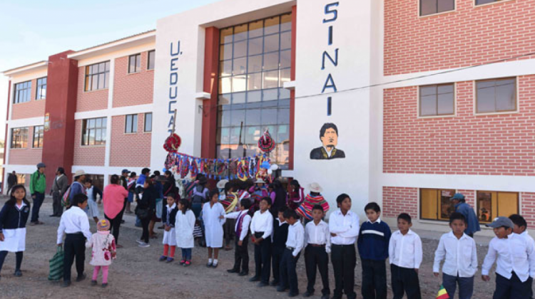 Inauguración de la unidad educativa Sinaí. Foto: Abi.
