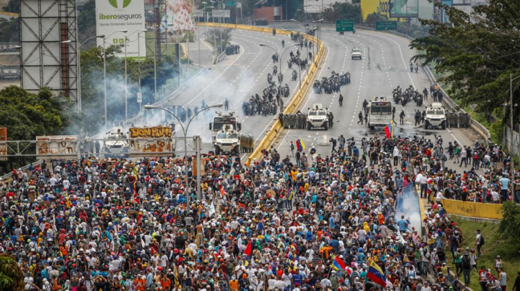 Manifestaciones en Caracas. Foto archivo: La Nación