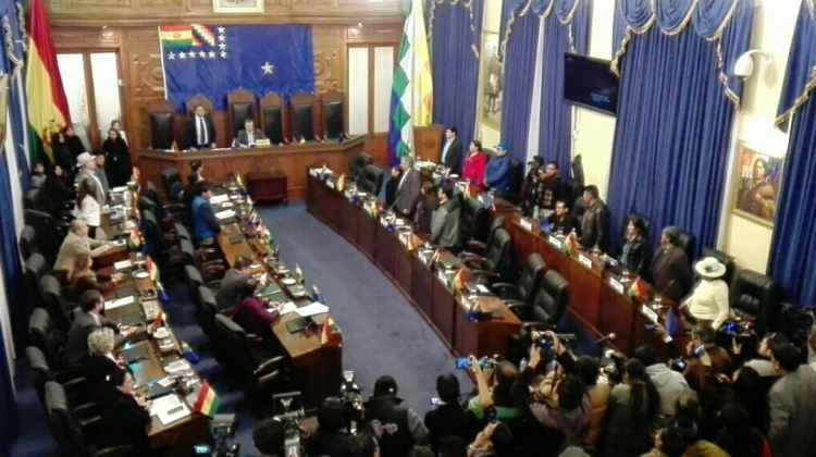 El momento de la votación para sentenciar a Gualberto Cusi. Foto: ANF