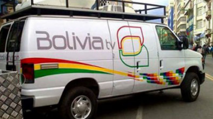 Unidad móvil de Bolivia TV. Foto: archivo/El Día.
