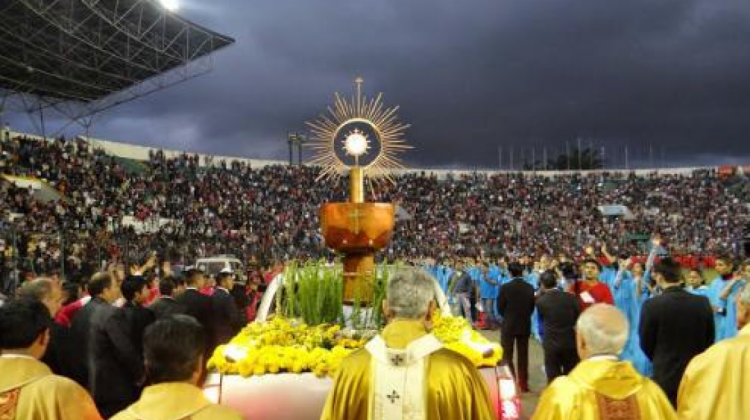 Celebración de Corpus Cristi en Santa. Cruz. Foto archivo