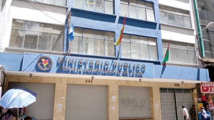 El Ministerio Público de La Paz. Foto: ilustrativa/ABI