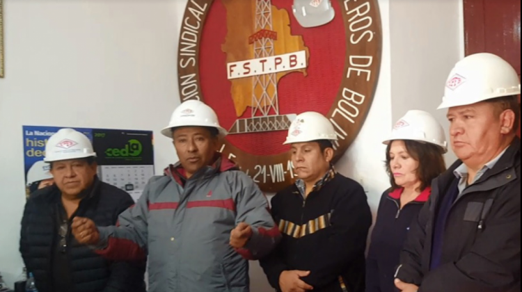 Dirigencia de los trabajadores petroleros de Bolivia. Foto: ANF