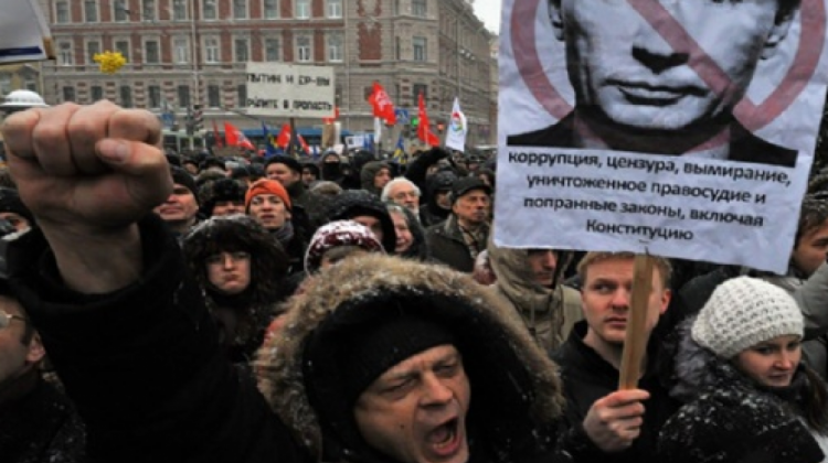 Protestas en Rusia en contra de la corrupción. Foto: Internet