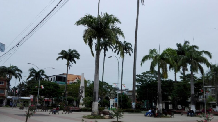 La plaza central de la ciudad de Cobija departamento de Pando. Foto: ANF