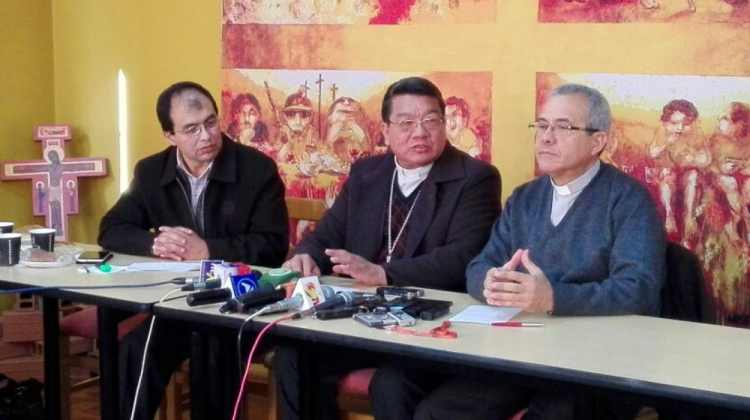 Los miembros de la Conferencia Episcopal Boliviana. Foto: ANF