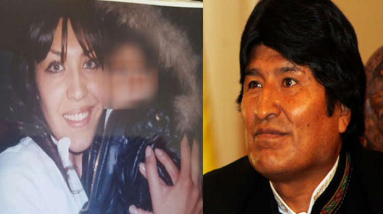 Gabriela Zapata y el presidente Evo Morales.