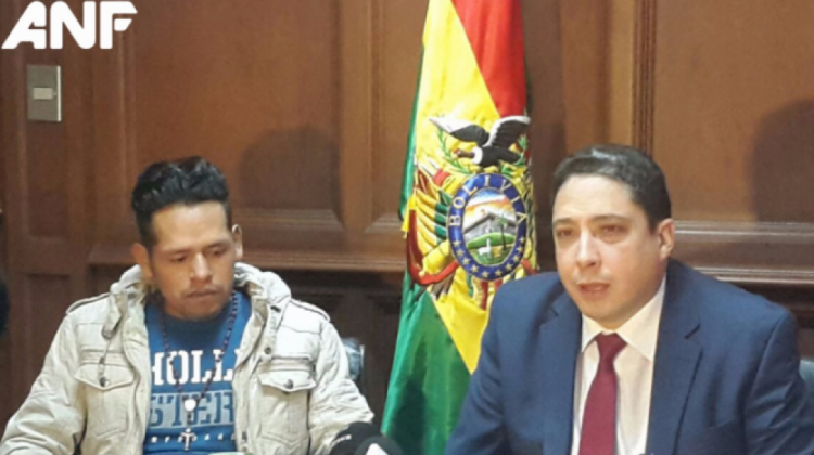 Reynaldo Ramírez y el Ministro de Justicia se reunieron ayer. Foto: ANF