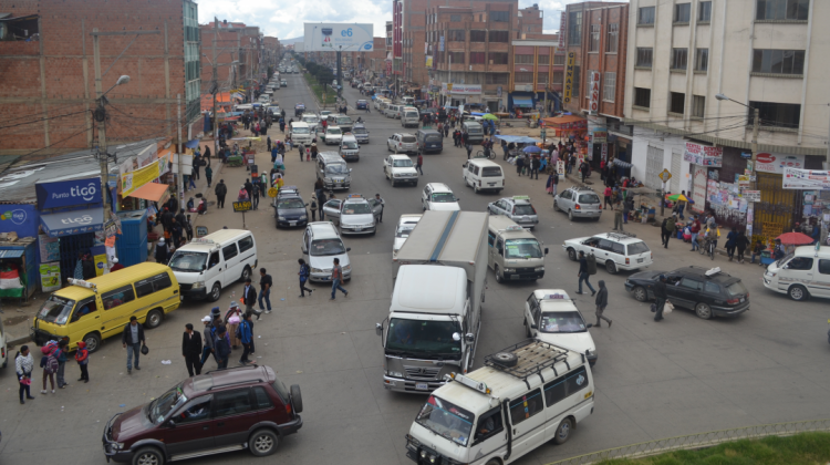 Transporte público de El Alto. Foto: ANF